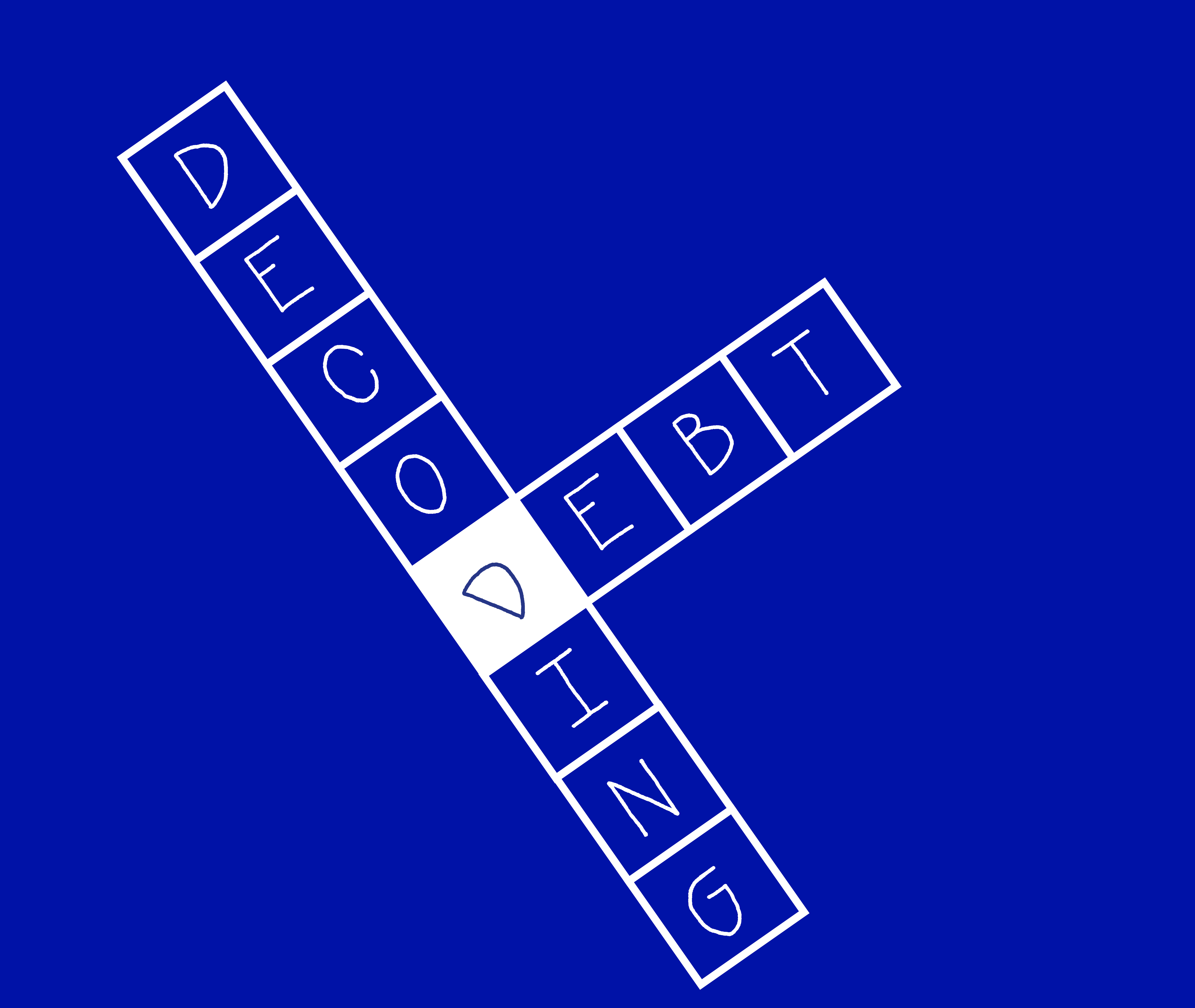 crossword puzzle with the words decoding debt